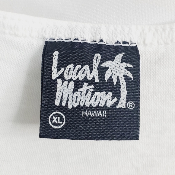 VTG Local Motion 80s 90s Hawaii Tank Top XL White Double Sided Single Stitch USA - Picture 2 of 10